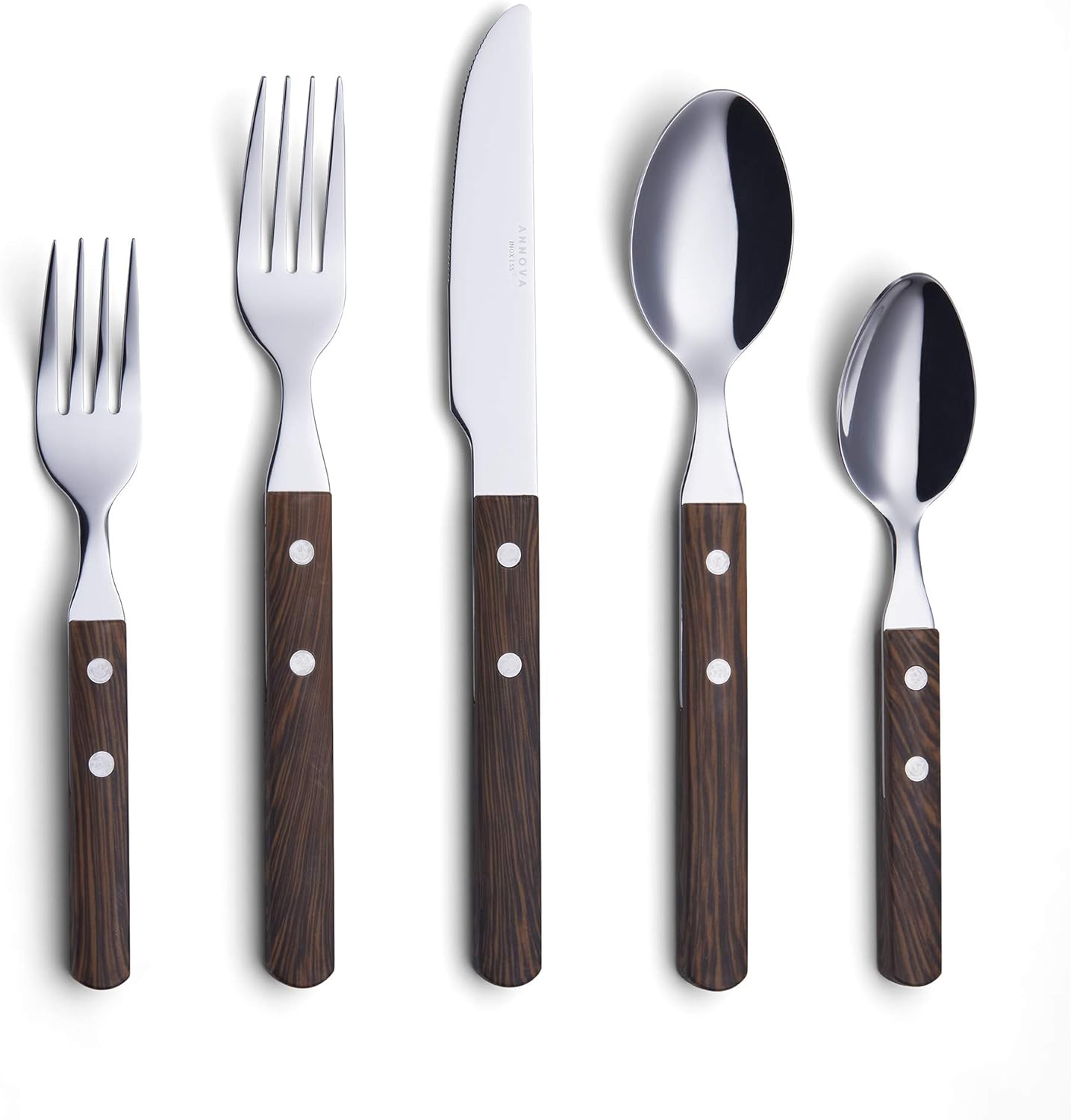 ANNOVA 20 Piece Silverware Set for 4 - Elegant Kitchen Utensils