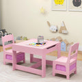 Costzon Kids Table and Chair Set - 3-in-1 Wooden Activity Table