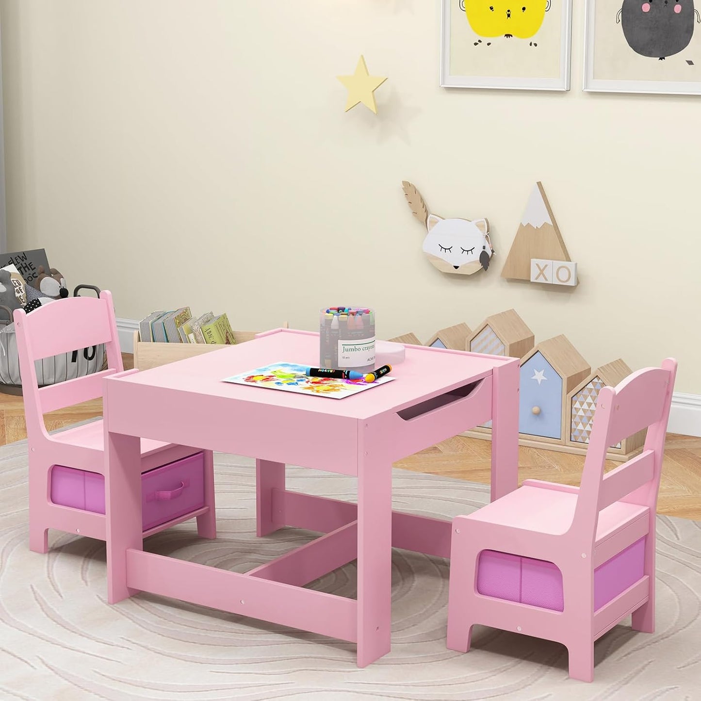 Costzon Kids Table and Chair Set for Arts, Crafts, and Play