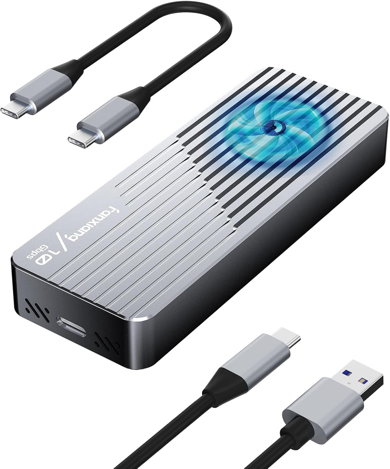 High-Speed M.2 SSD Enclosure with Cooling Fan