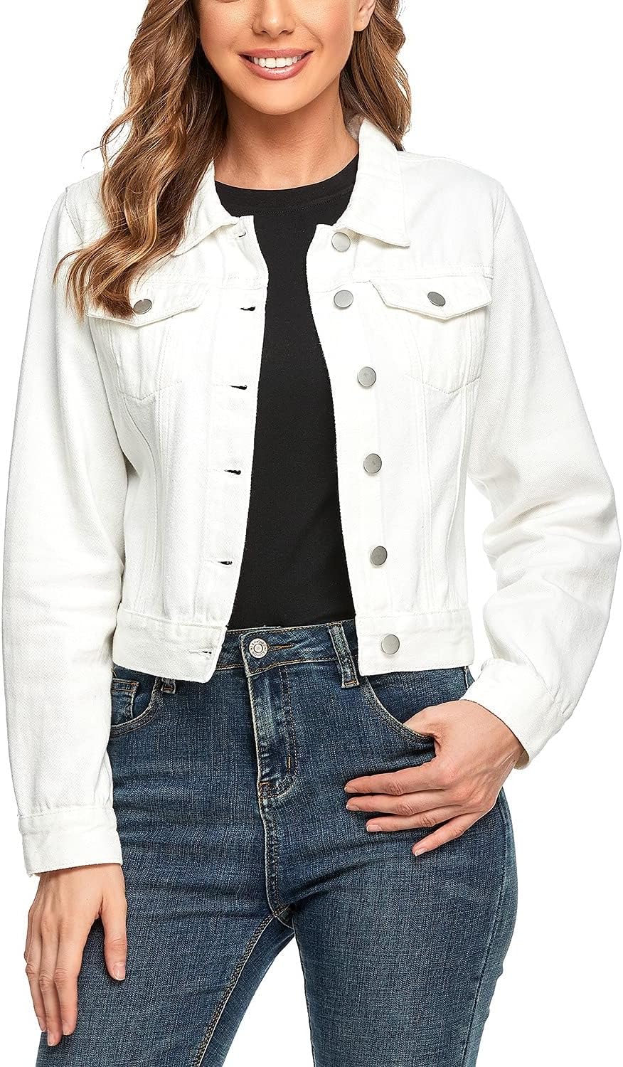 Cropped Long Sleeve Women's Denim Jackets for Every Occasion