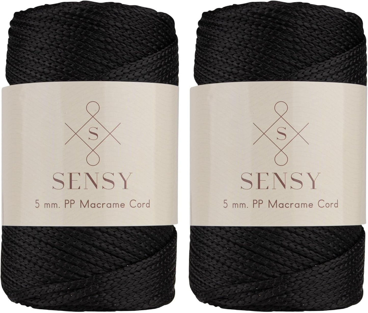 Sensy Premium 5mm Polyester Rope for Macrame and Crochet Projects