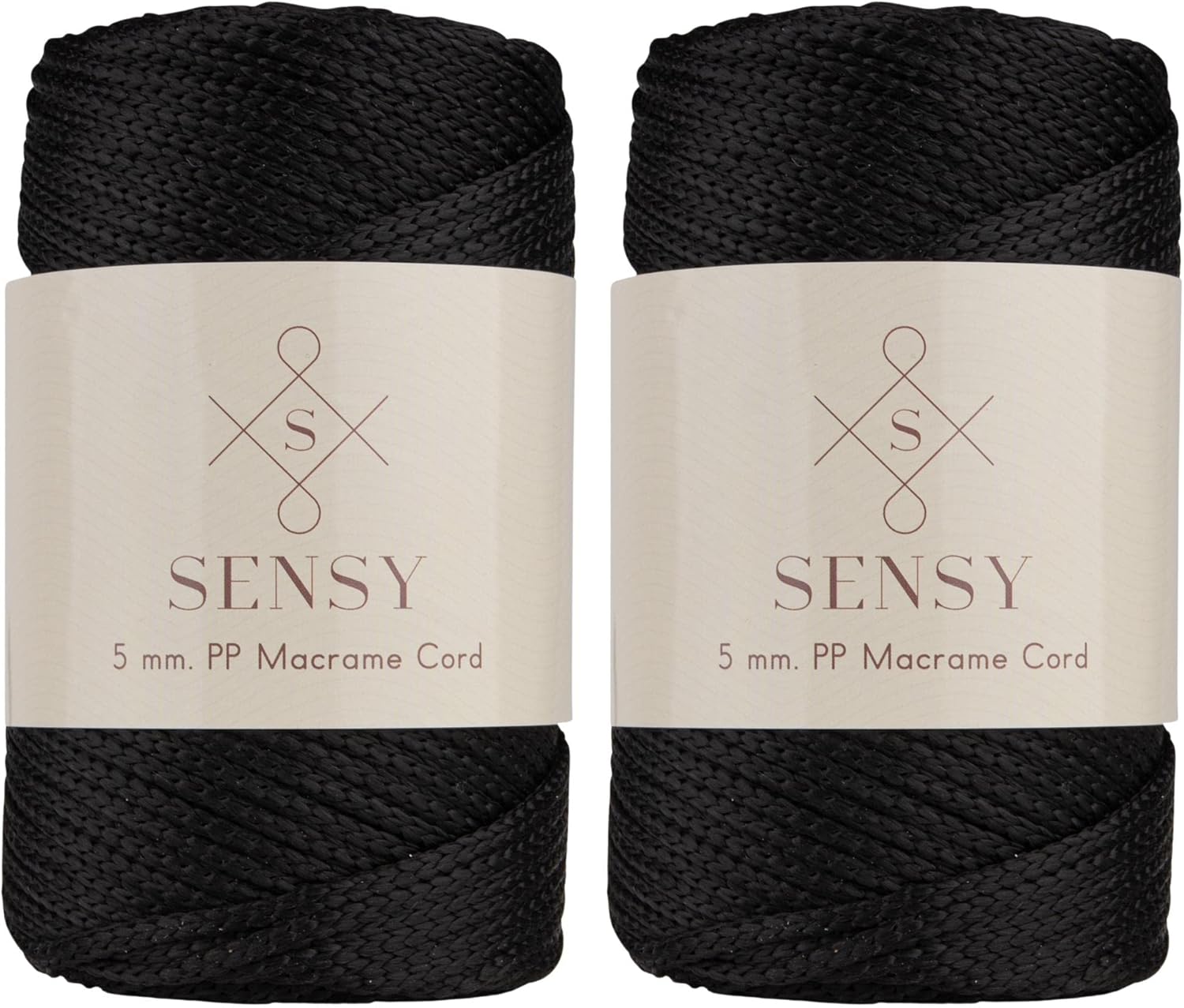 Sensy Premium 5mm Polyester Rope for Macrame and Crochet Projects