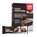 MUSASHI High Protein Bar: 45g Protein, 2g Sugar, Milk Chocolate Brownie - Post Workout Fuel!
