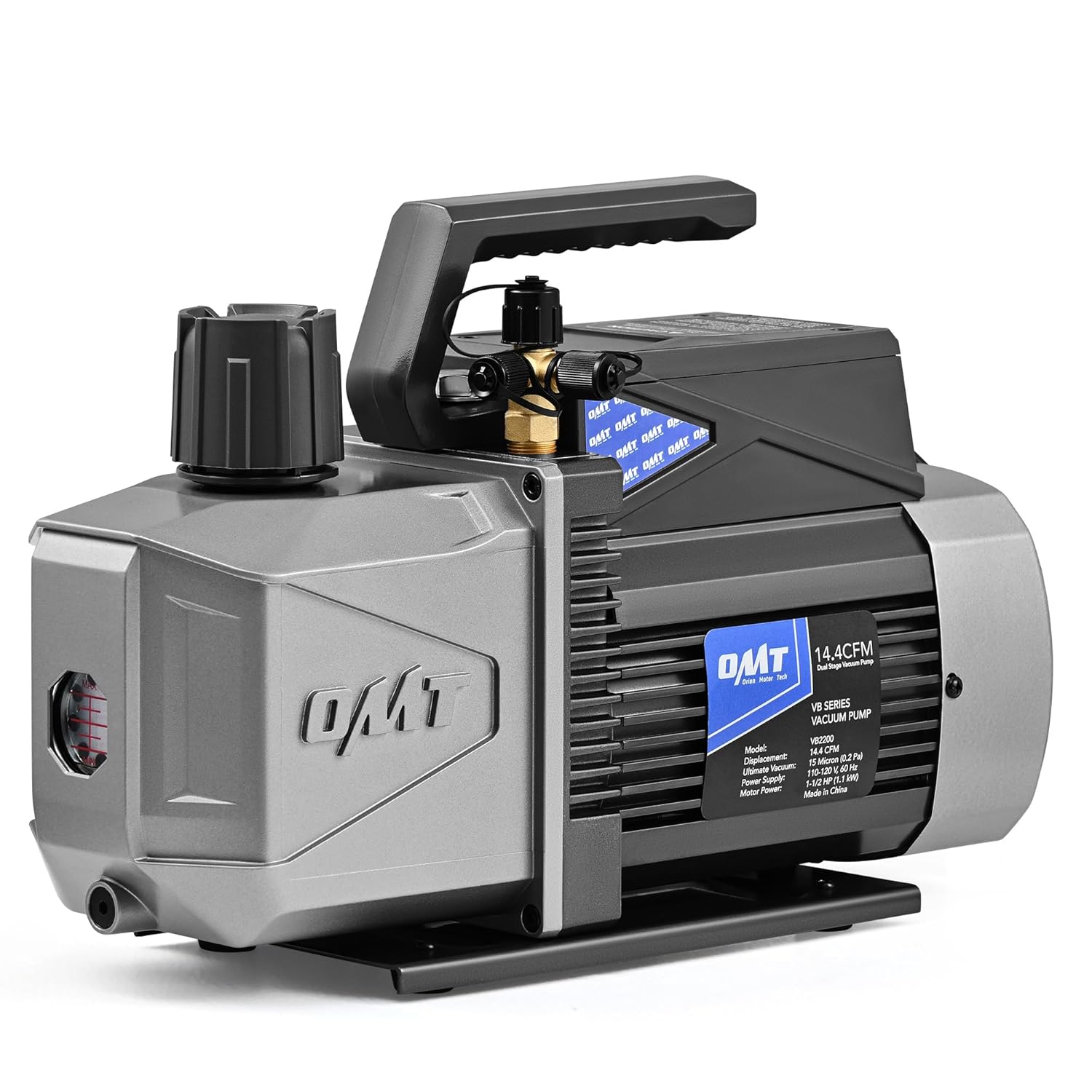 Orion Motor Tech 14.4 cfm 2 Stage Vacuum Pump for HVAC Needs