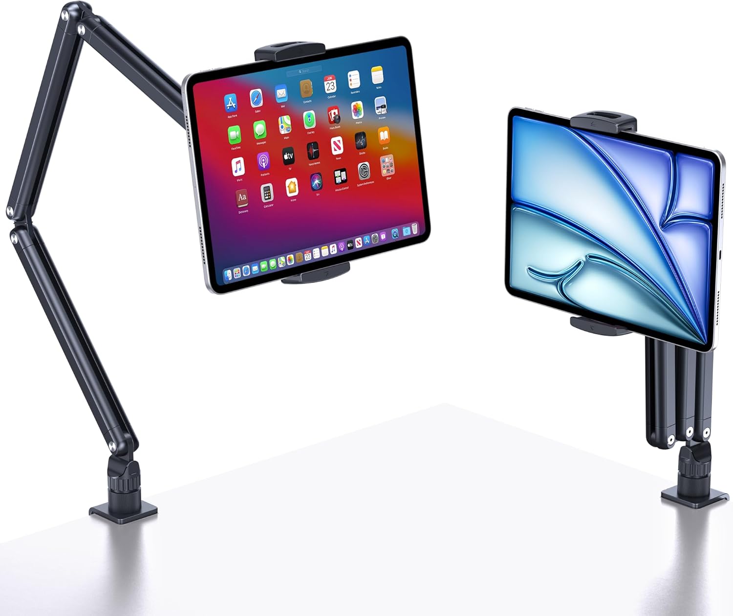 Tablet Desk Stand Holder with Extendable Arm for iPads and More