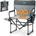 Camping Directors Chair 400lbs Capacity Grey - Portable Foldable Seat