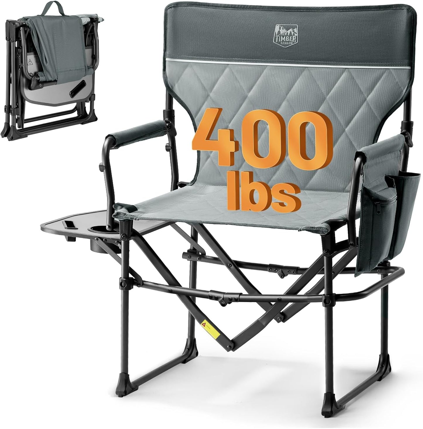 TIMBER RIDGE Compact Directors Chair - 400lbs Capacity