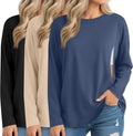 Women's Nursing Zip Tops 3-Pack - Comfortable Long Sleeve Nursing
