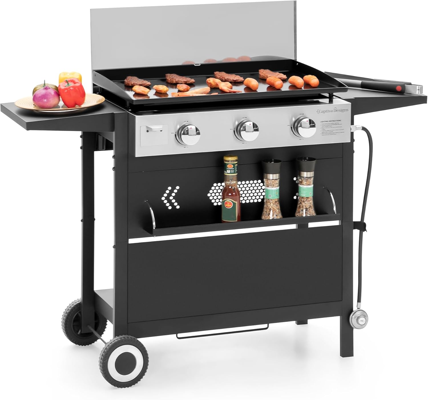 Captiva Designs 27 in Flat Top Griddle Grill for Outdoor Cooking