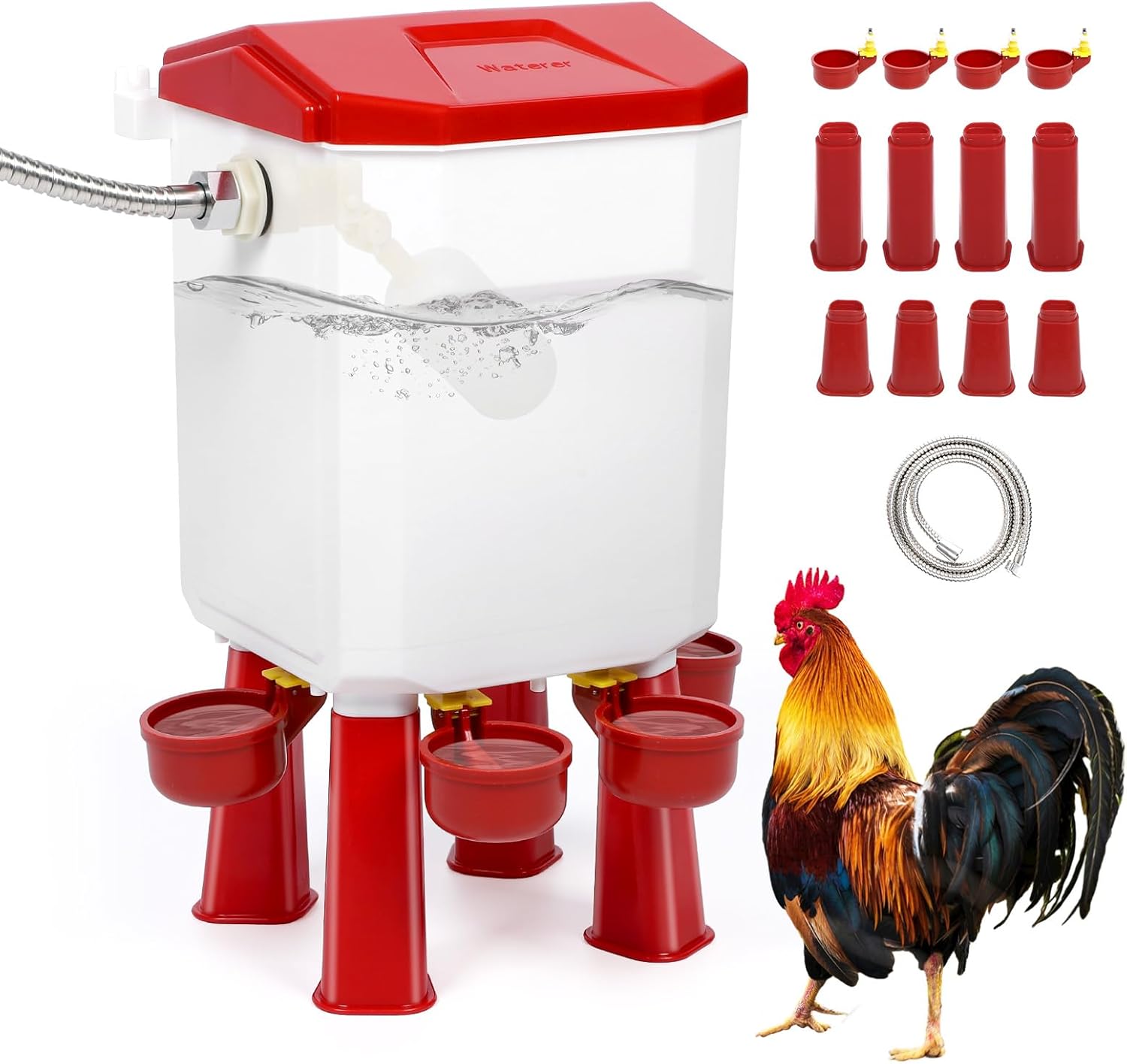 Automatic Standing Chicken Waterer ~ Hydrates Chicks to Turkey