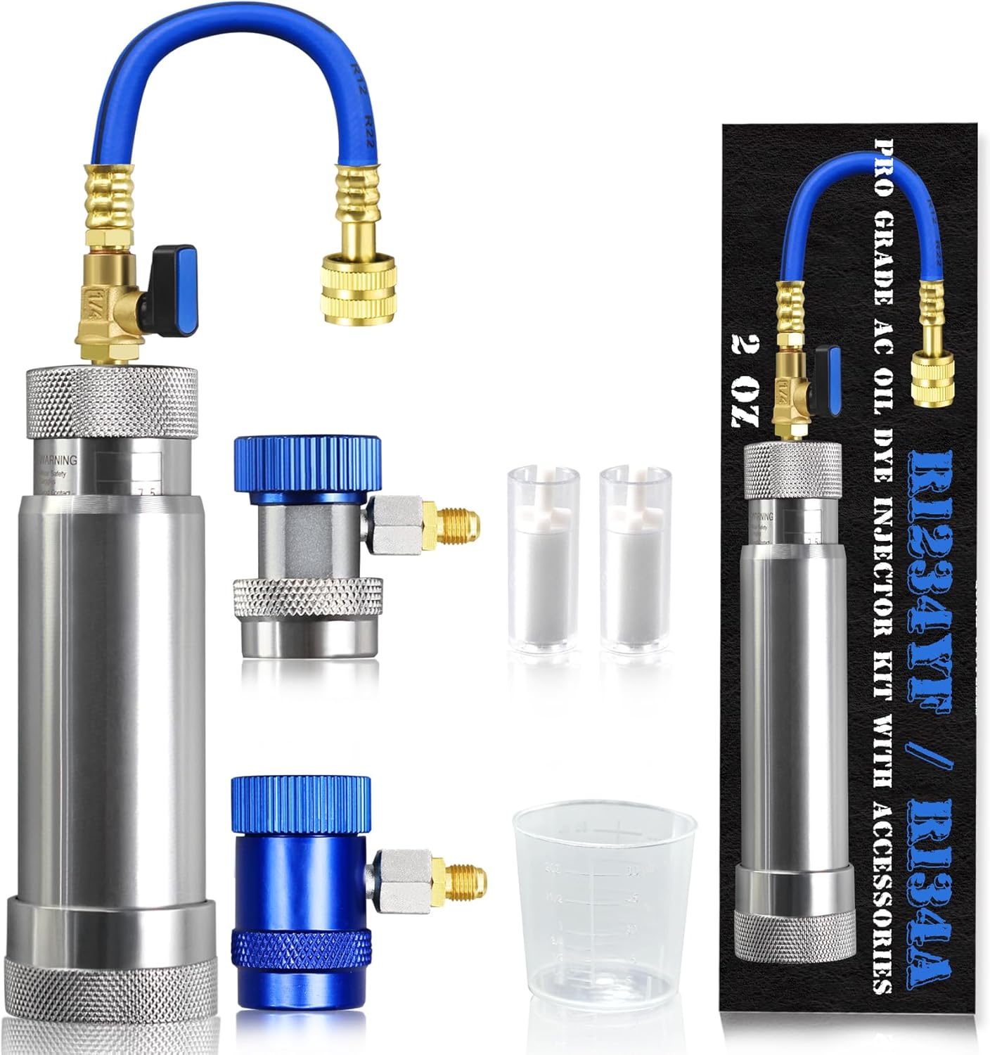 R1234YF & R134A AC Oil Dye Injector Kit for Easy Use