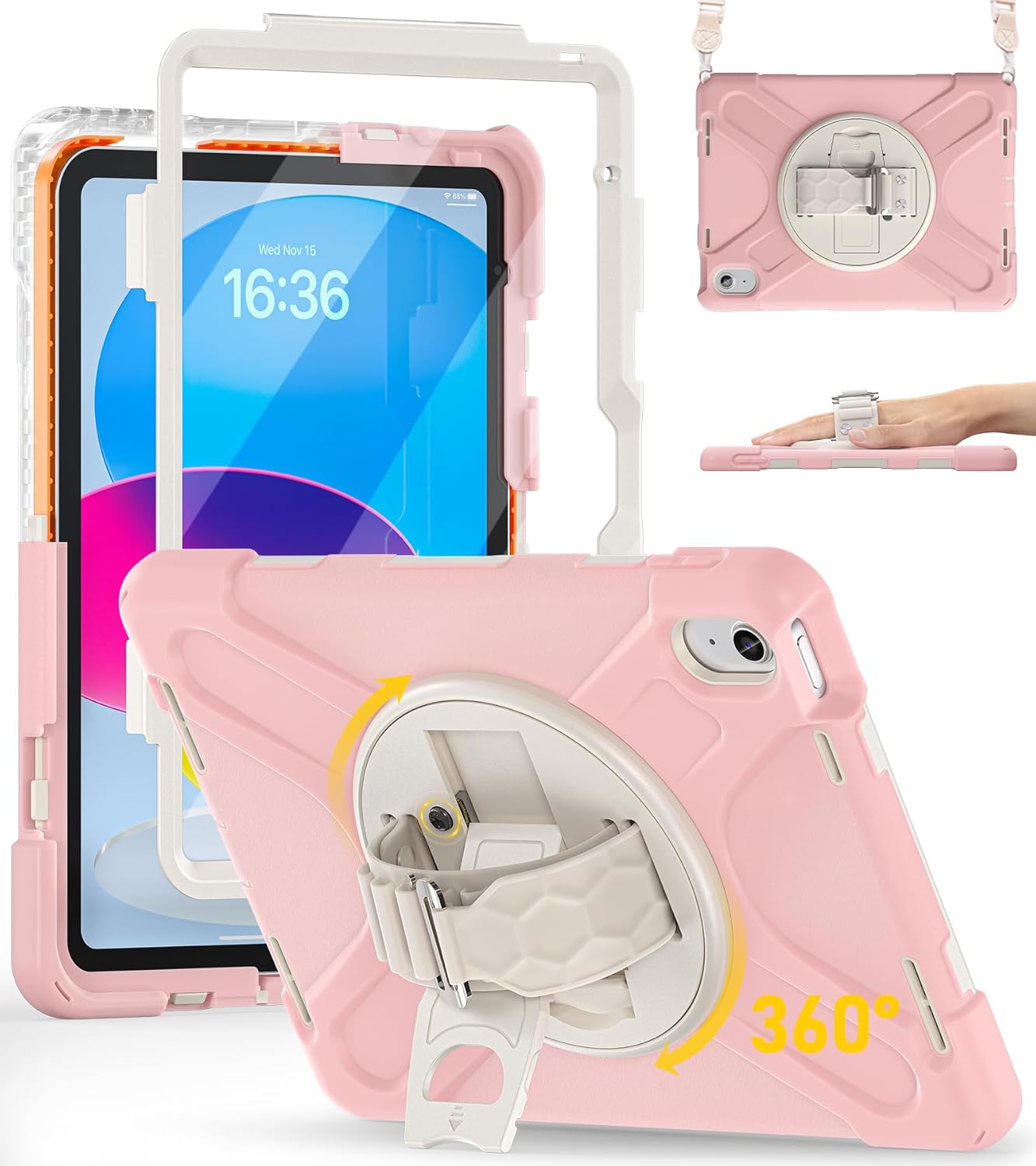 BRAECN iPad Case 11th/10th Gen Heavy Duty Protection & Stand