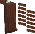 Brown Cheesecloth Table Runner 10ft 12 Pack - Rustic Sheer Decor