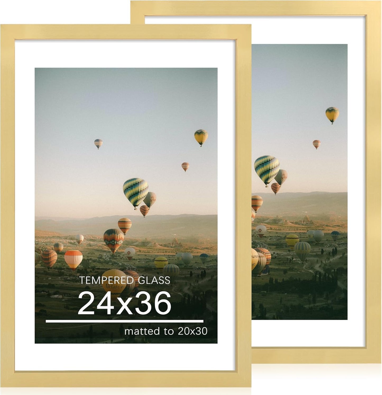 24x36 Poster Frame Set of 2 with Mat for 20x30 Photos