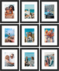 8x10 Picture Frames Set of 9 - Shatter Resistant Plexiglass Frames