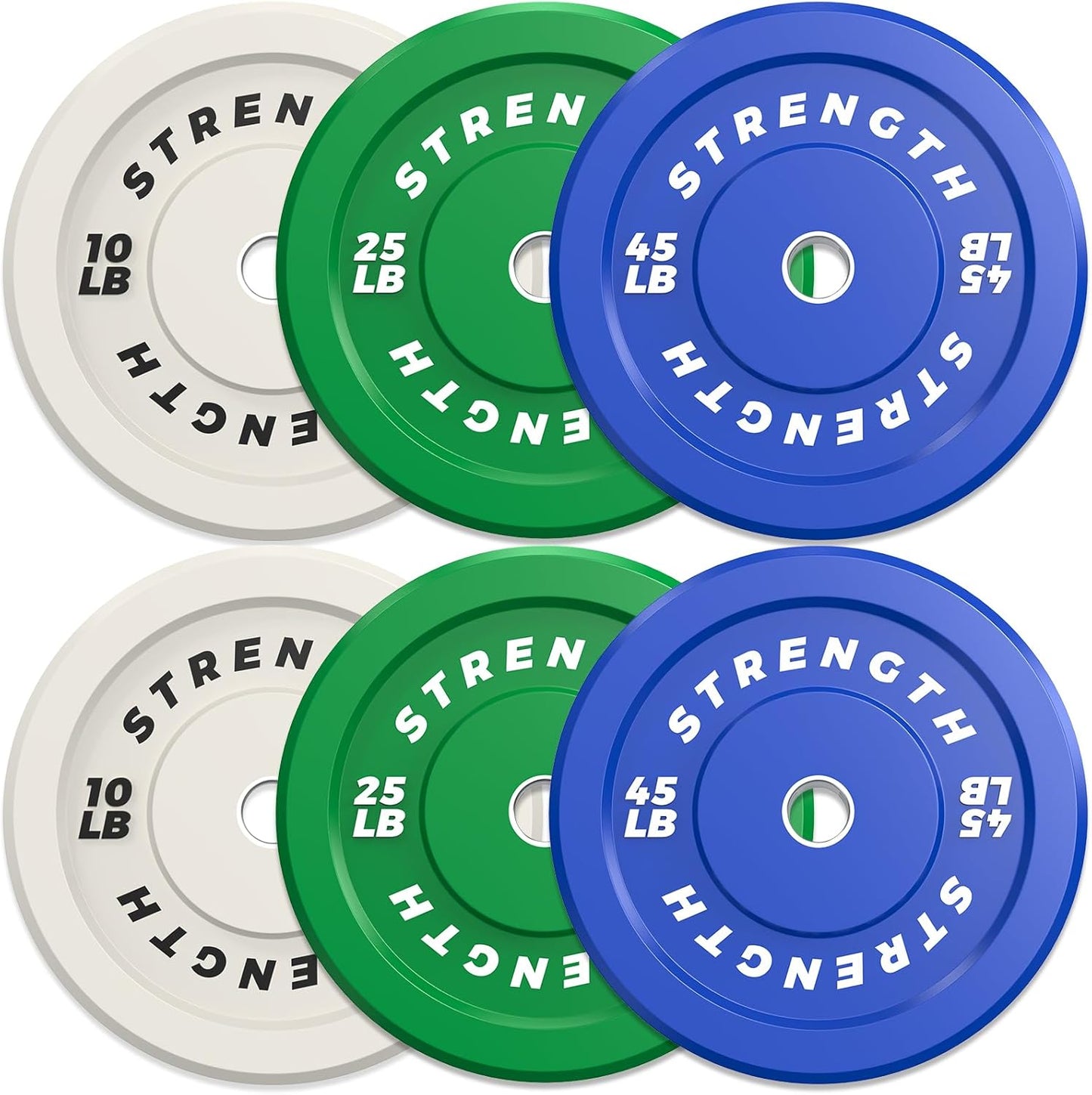 2-Inch Bumper Plates Set for Home Gym Weight Lifting Training