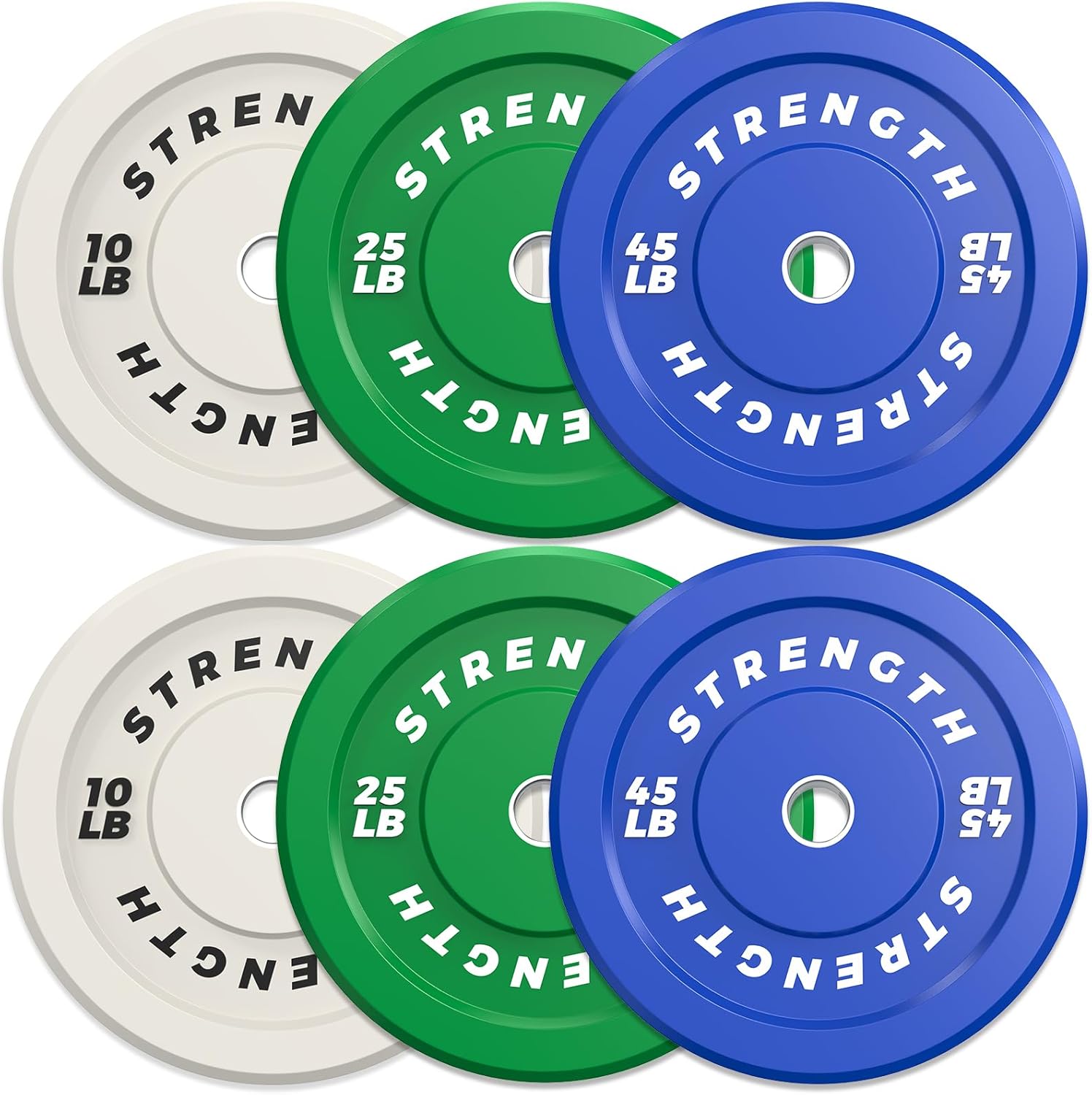 2-Inch Bumper Plates Set for Home Gym Weight Lifting Training