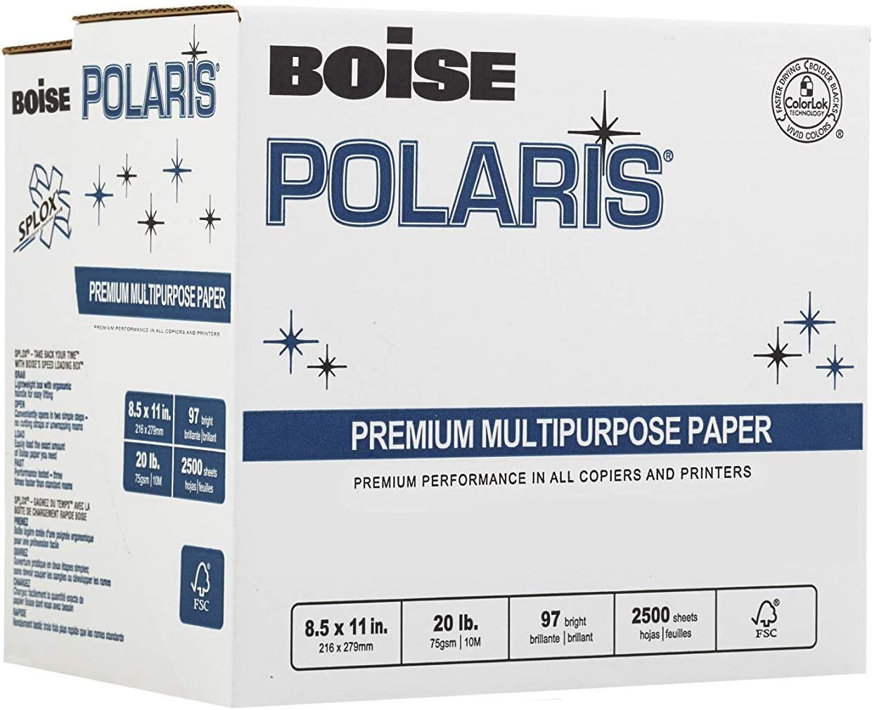 BOISE POLARIS Premium Multipurpose Copy Paper for All Printers