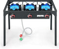 COOKAMP Triple Propane Burner - High Pressure & Adjustable Regulator