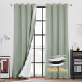 RYB HOME 4-in-1 Sage Green Blackout Curtains