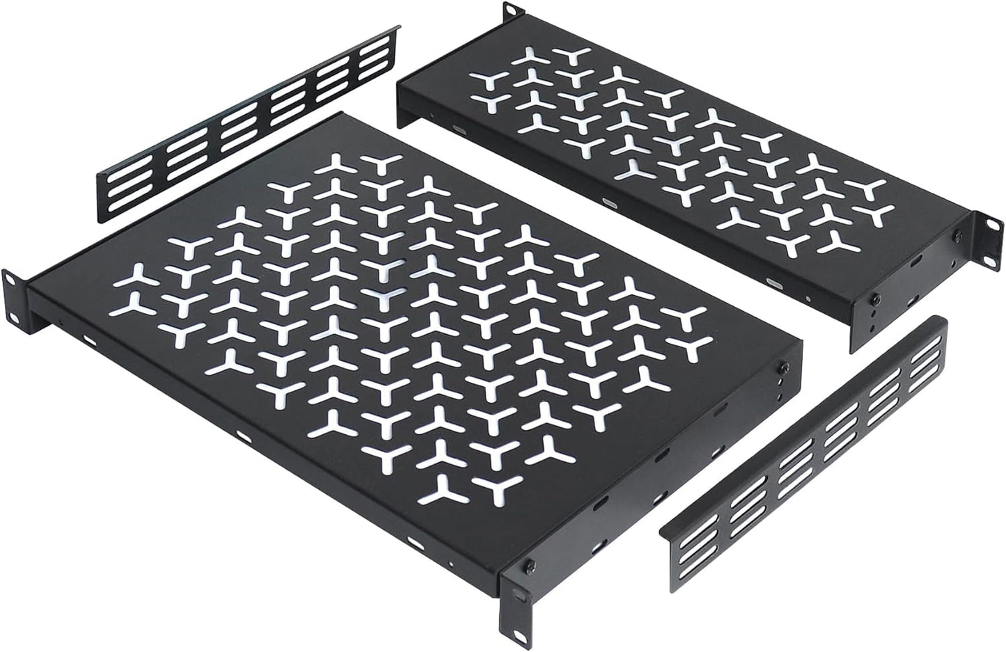 1U Rack Shelves 2-Pack with Flexible Design for Storage Needs