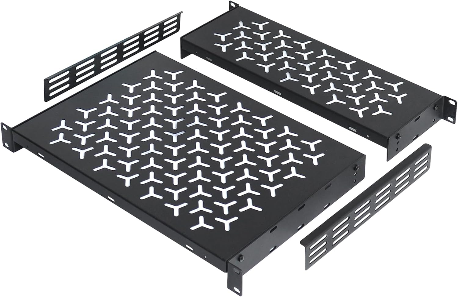 1U Rack Shelves 2-Pack with Flexible Design for Storage Needs