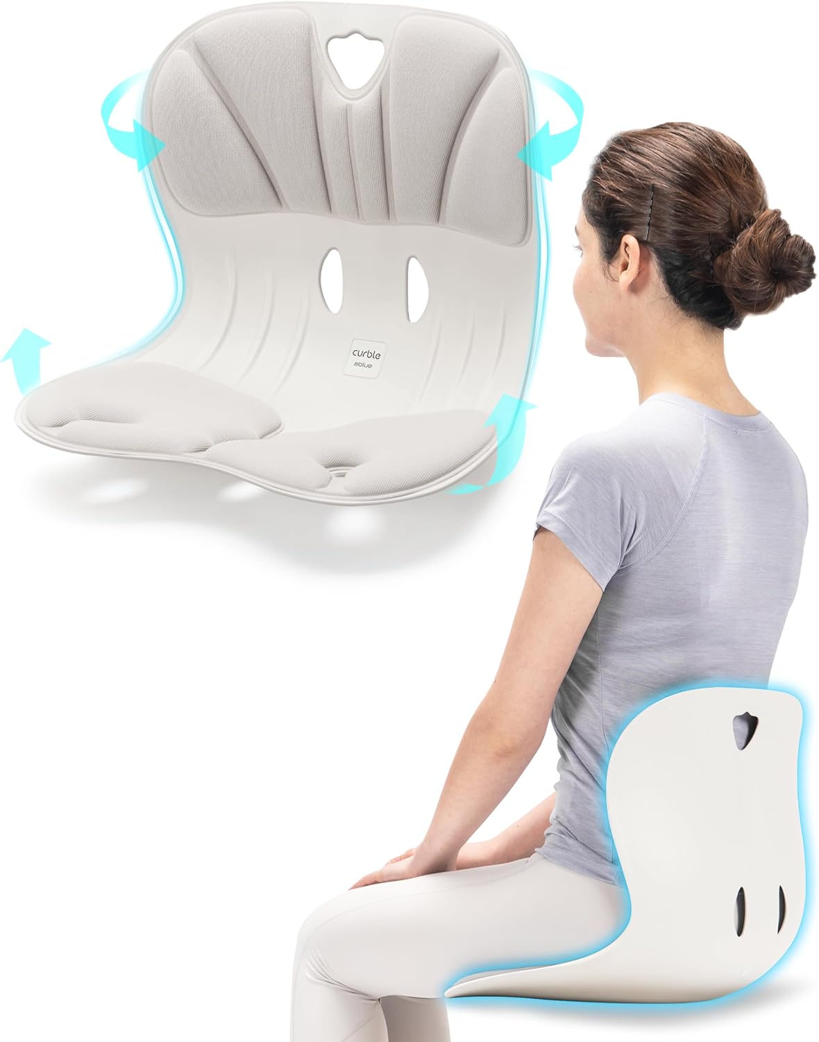 Curble Wider Ergonomic Back Support Chair for Posture Relief