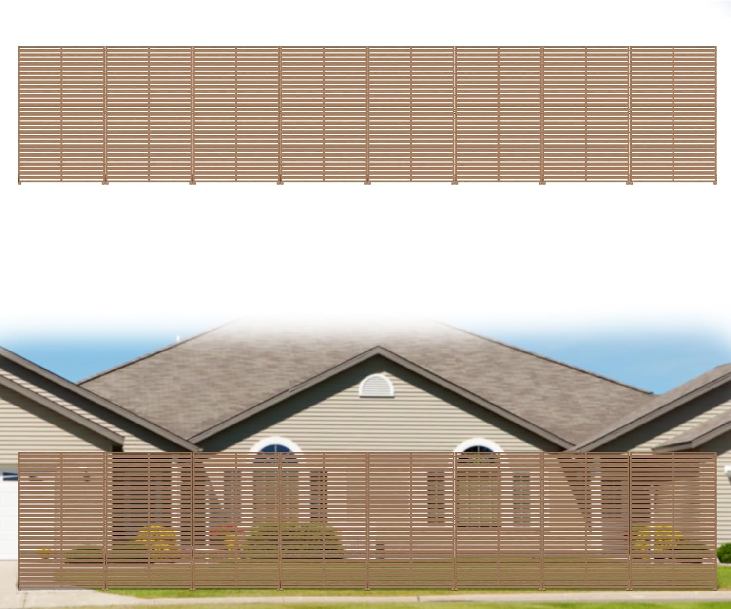 Privacy Fence Screen Outdoor 6 Panel HDPE Decorative Panels