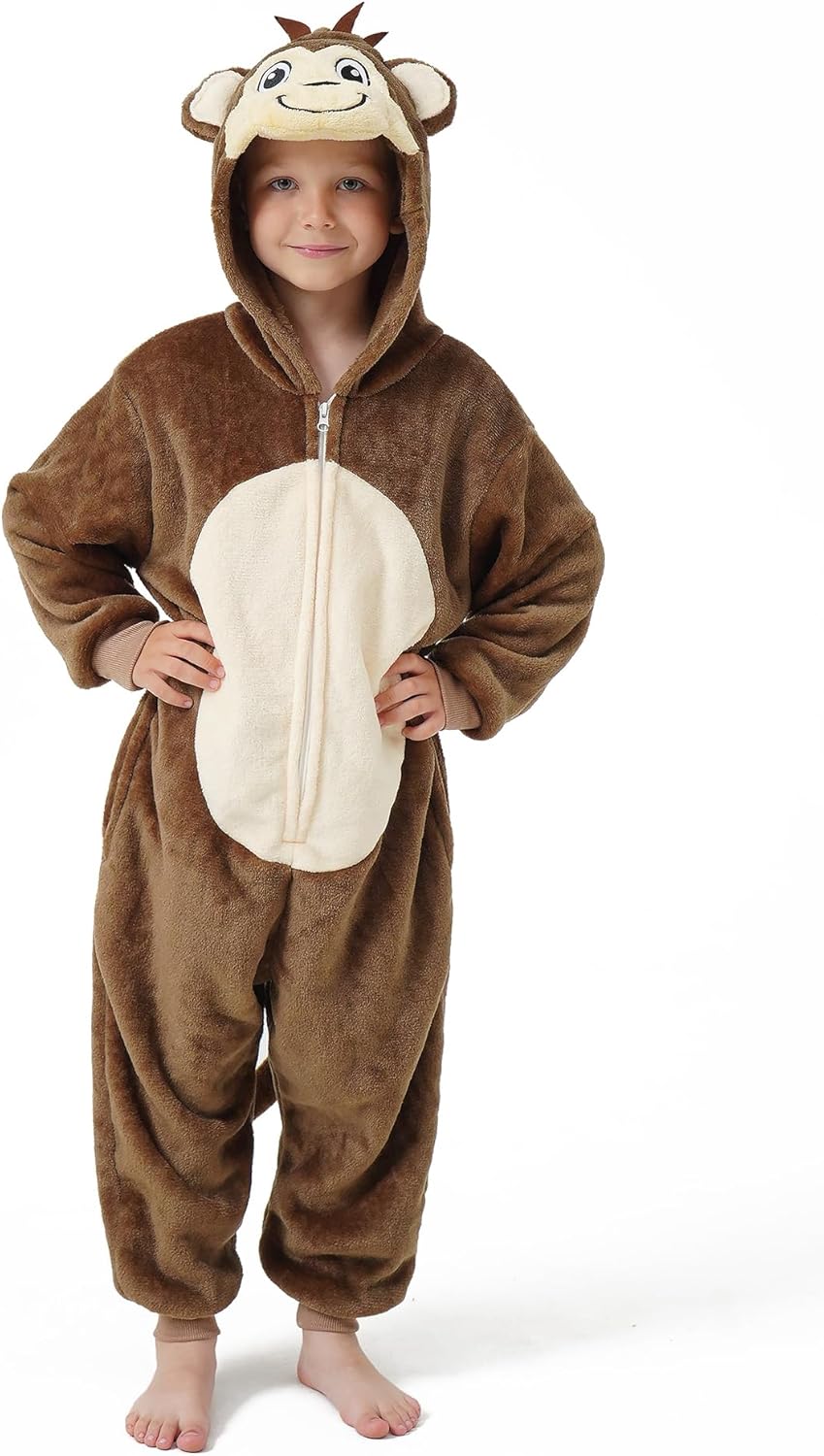 Kids Monkey Onesie Costume for Halloween Fun and Comfort
