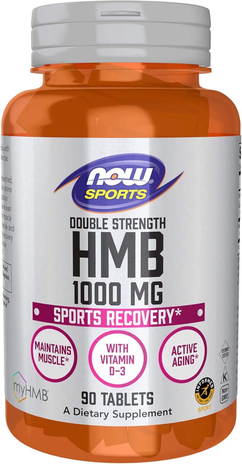 NOW Foods HMB Double Strength 1,000 mg Tablets for Muscle Recovery