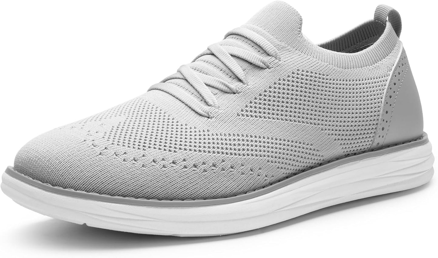 Bruno Marc Men's KnitFlex Craft Mesh Oxfords for Comfort & Style