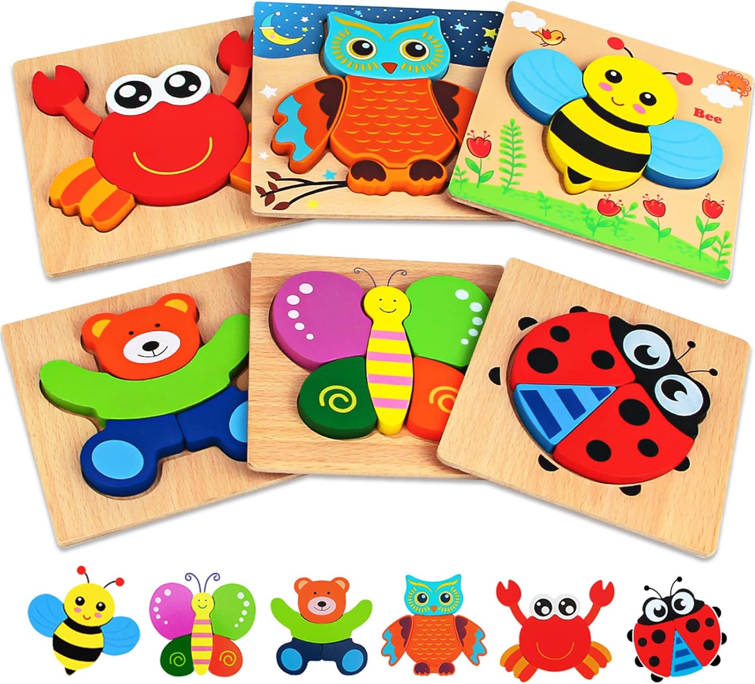 Dreampark Montessori Toddler Puzzles - Educational Fun