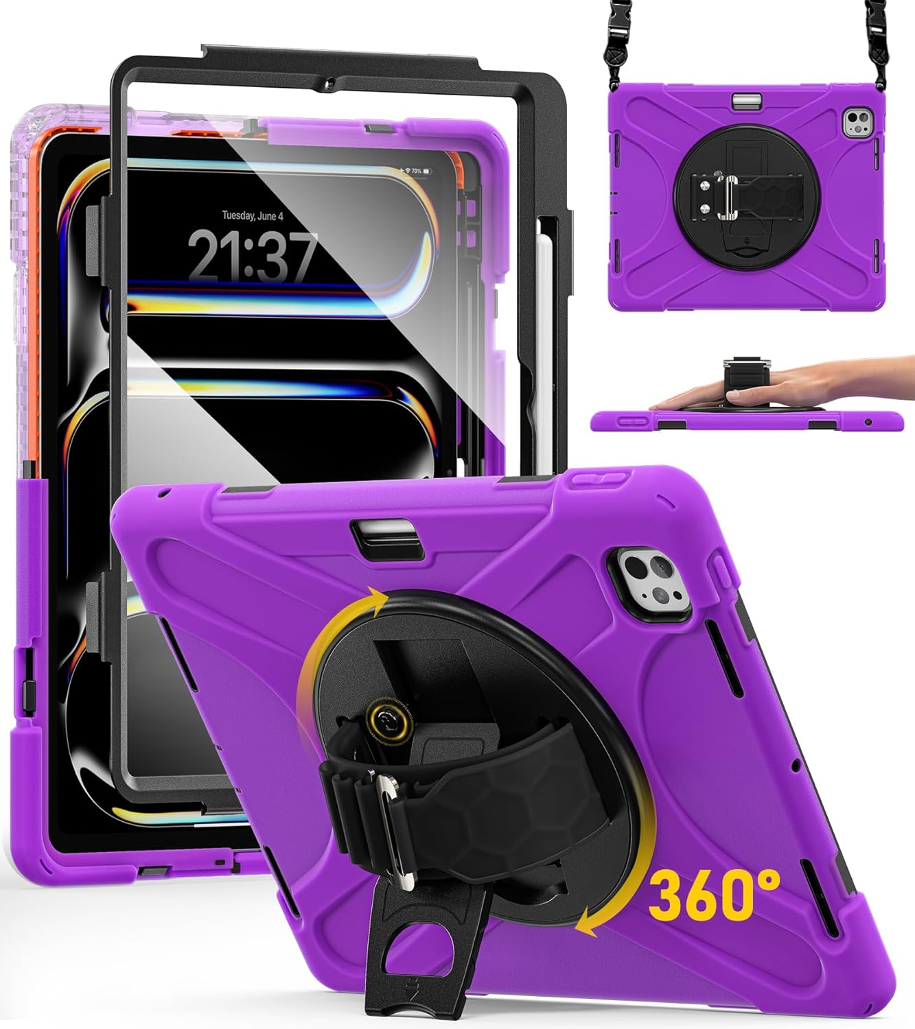 Heavy Duty Shockproof Case for iPad Pro 13 inch 2024 Model