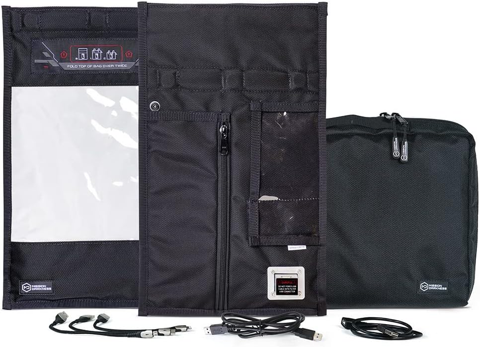 Mission Darkness Faraday Bag for Phones - Shielded USB Filter