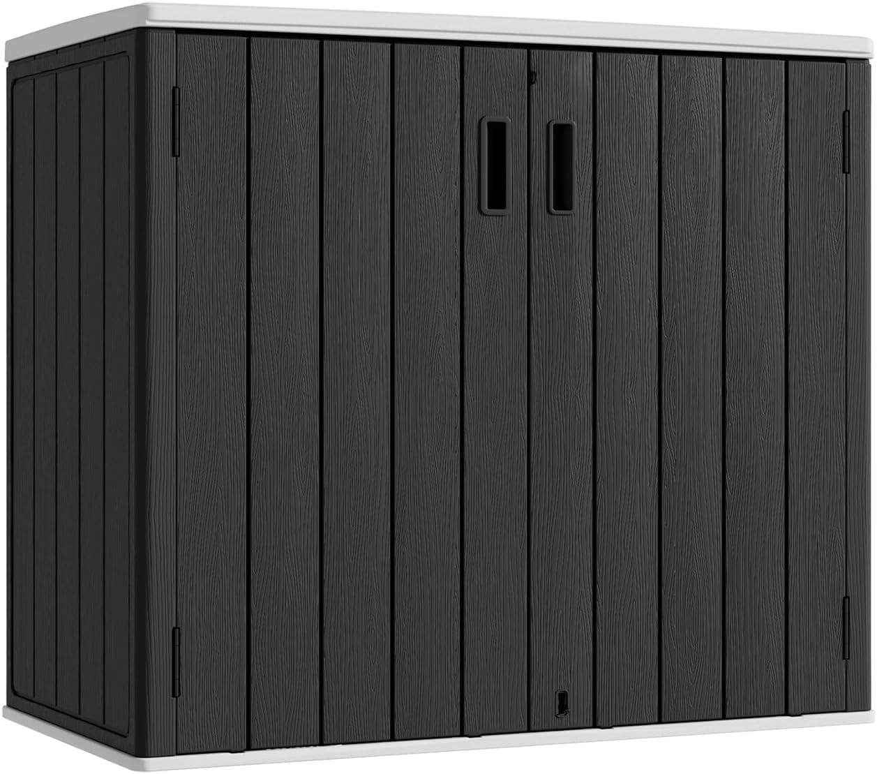 KINYING Outdoor Horizontal Storage Shed for Lawn Mower & Tools