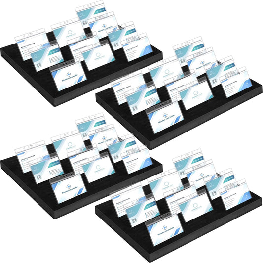 Lincia 4 Pcs Name Badge Holder Organizer for 60 Badges