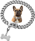 Stainless Steel Buckle Dog Collar - Heavy Duty Cuban Chain for Large