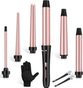 Curling Iron Set 6 in 1 Wand Kit - Quick Heat, Versatile Curls