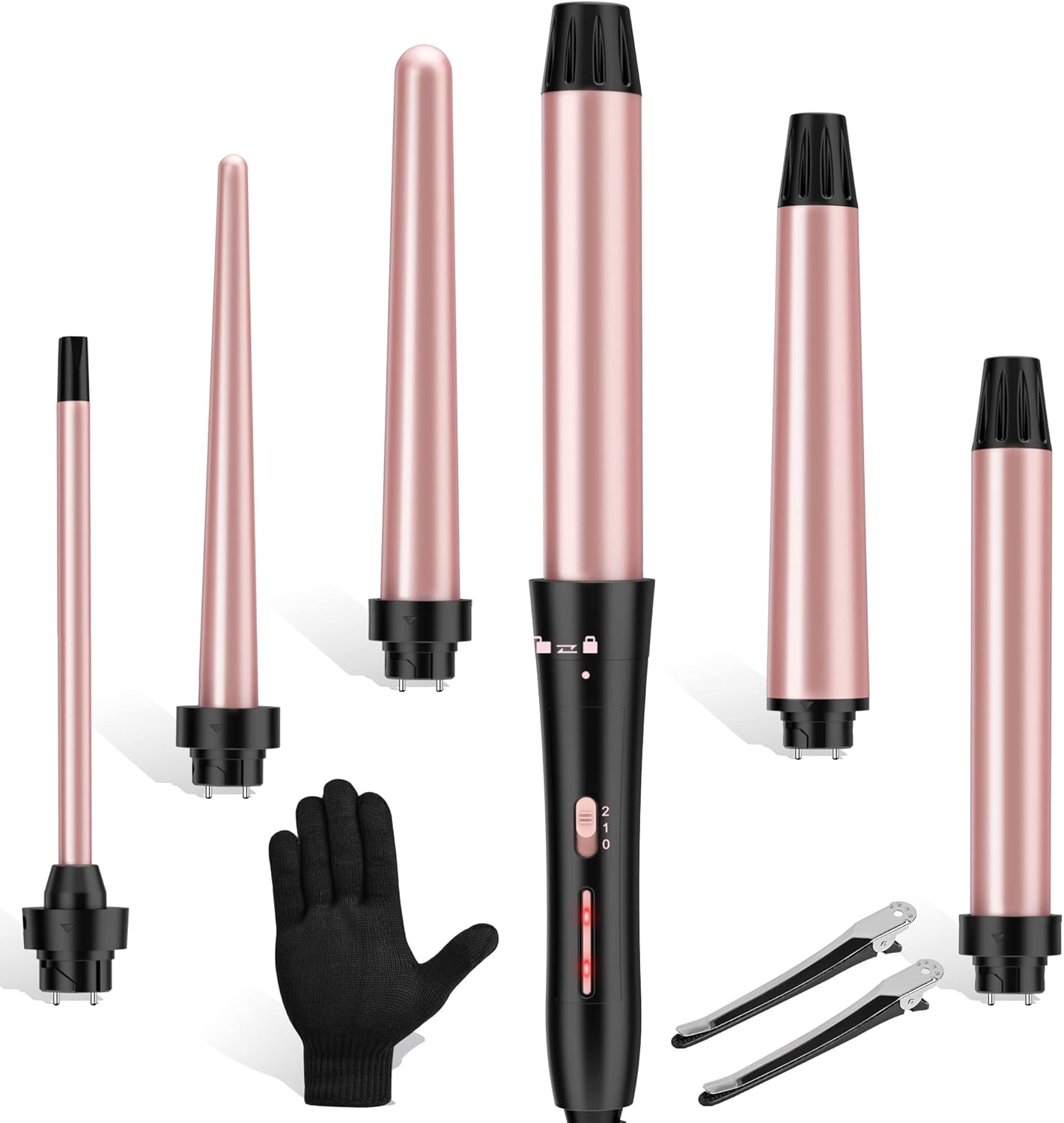 6 in 1 Curling Iron Set for Beautiful Waves and Curls