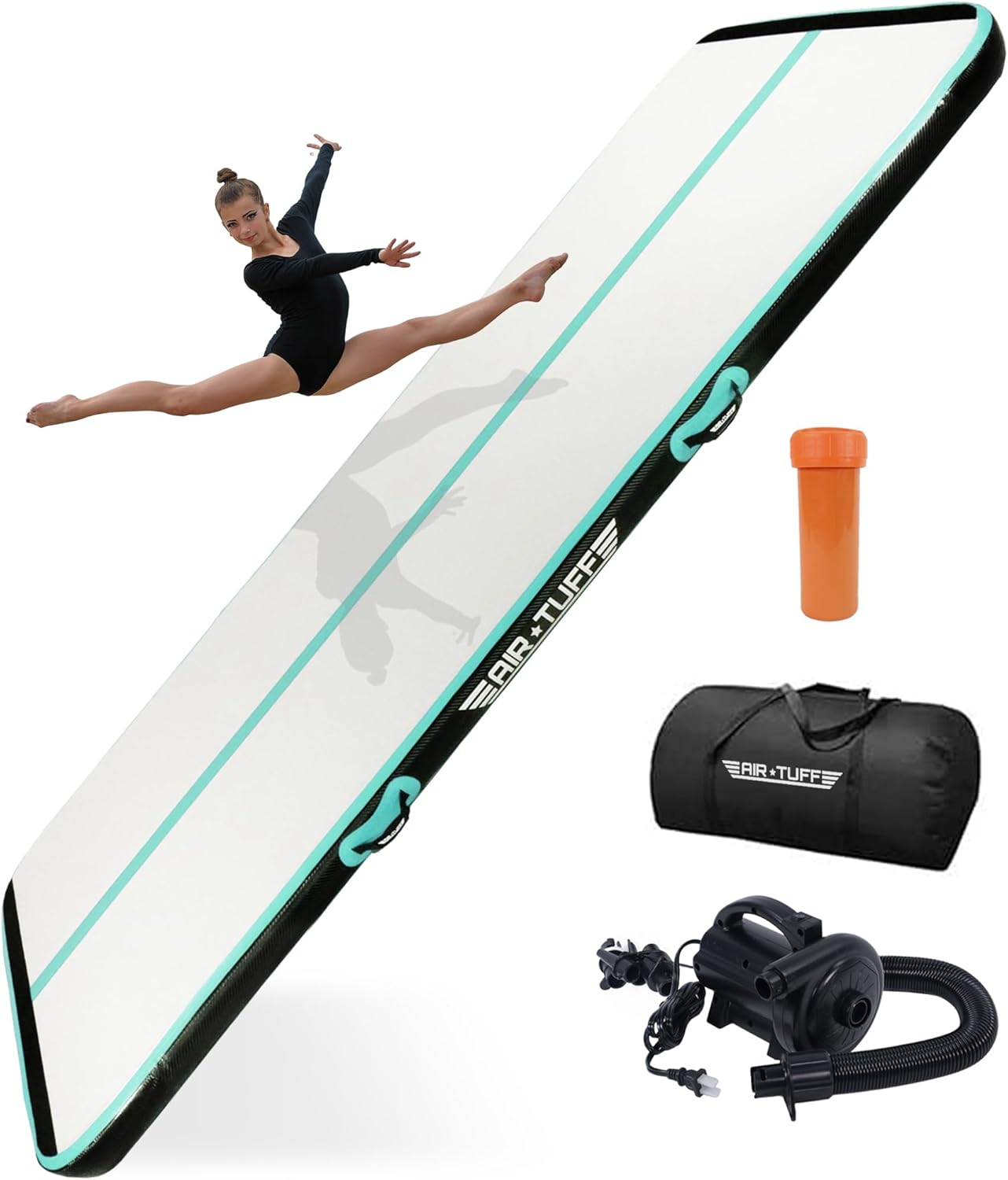 Air Tuff Inflatable Gymnastics Mat | Dual Usage | Includes Pump