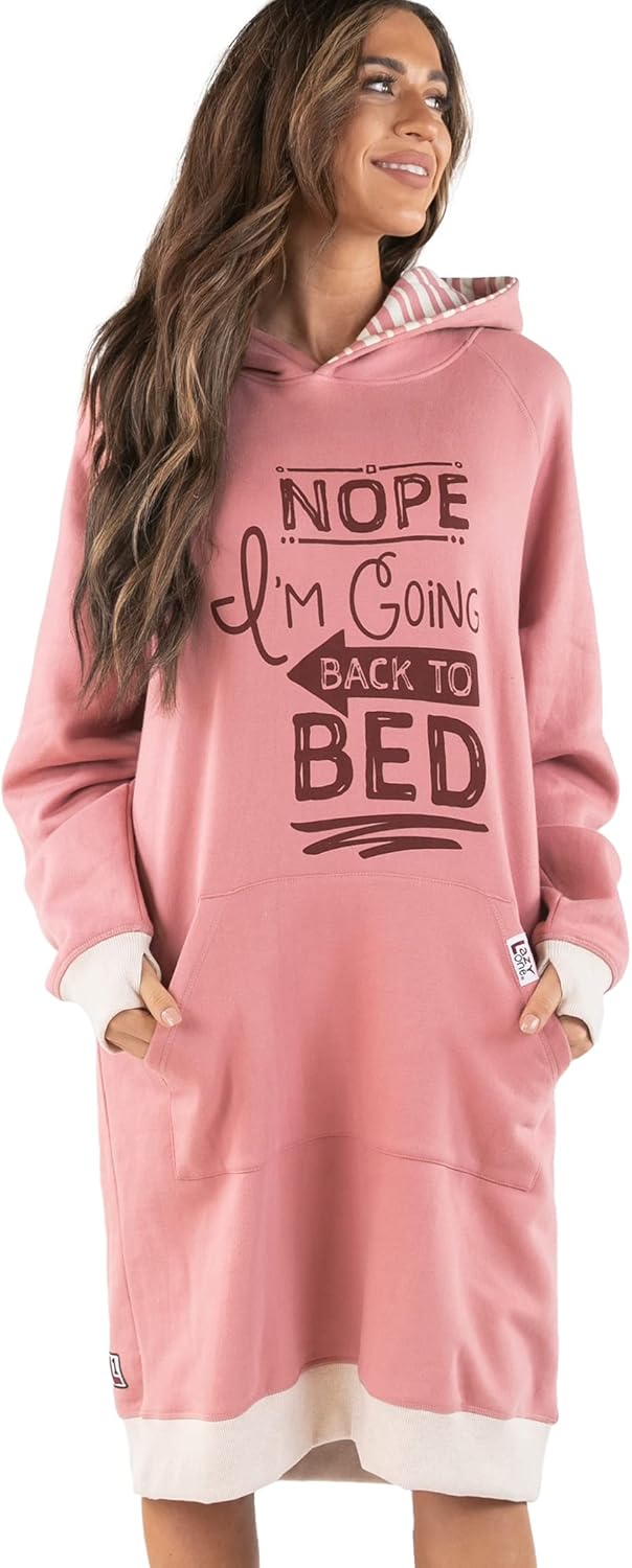 Oversized Hoodie Sweatshirt for Women - Cozy Sleepwear Dress