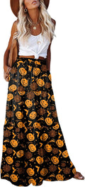 EARKOHA Womens High Waist Tie Paisley Maxi Skirt - Flowy (Style FCLZ)