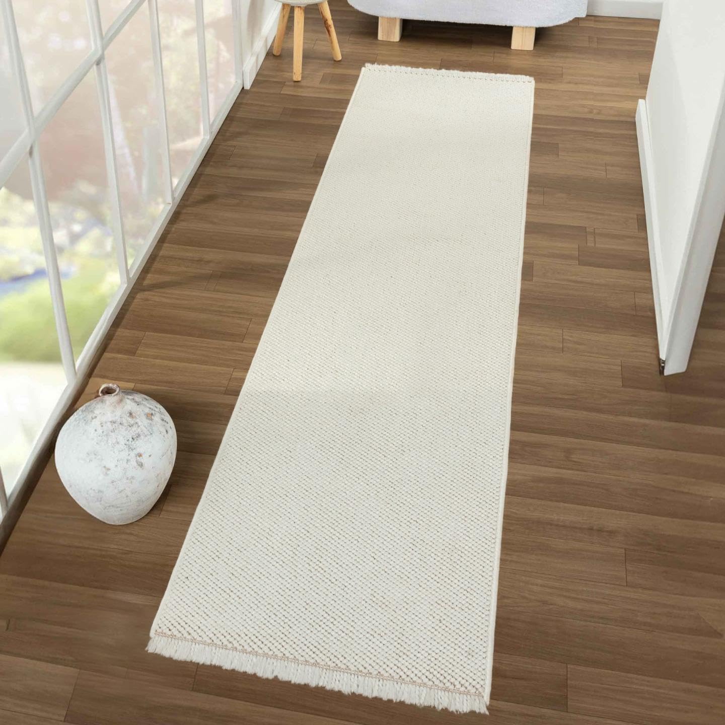 LUXE WEAVERS Stella Collection 246 Cream Modern Abstract Rug