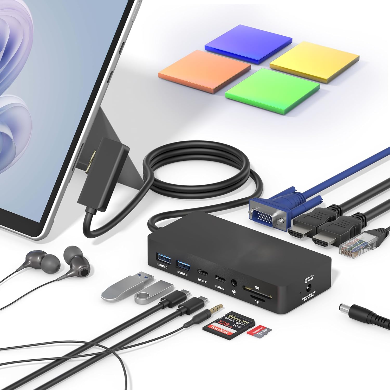 Microsoft Surface Dock 12-in-1 Triple Displays for Pro and Laptop