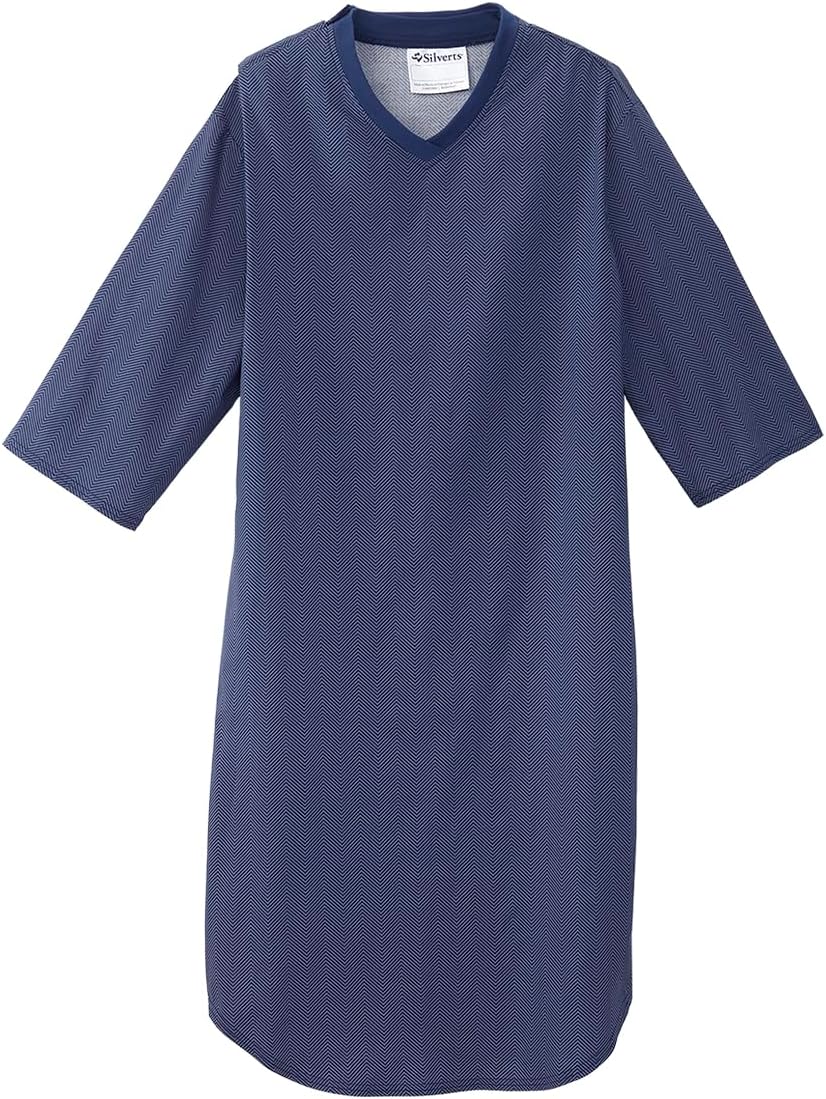 Silverts Mens Adaptive Nightgown for Comfortable Sleepwear