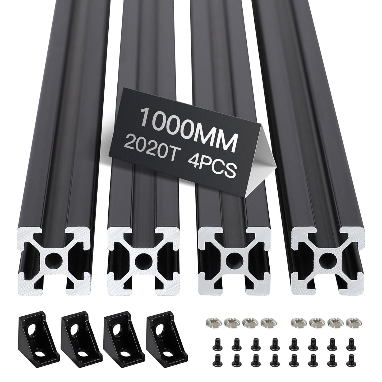 4pcs 1000mm T Slot 2020 Aluminum Extrusion for 3D Printers