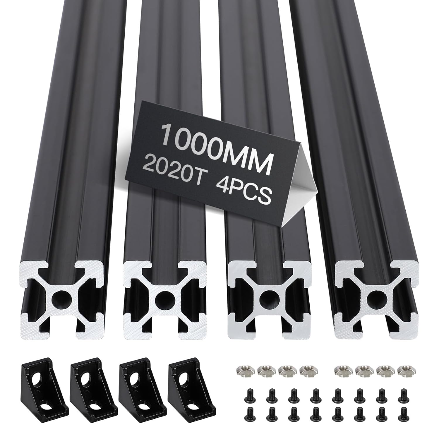 4pcs 1000mm T Slot 2020 Aluminum Extrusion for 3D Printers