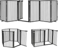 Snagle Paw Full Metal Freestanding Dog Gate with Door - Sturdy 6-Panel