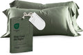 Tencel Eucalyptus Pillowcases Standard Set of 2 - Moss cooling silk